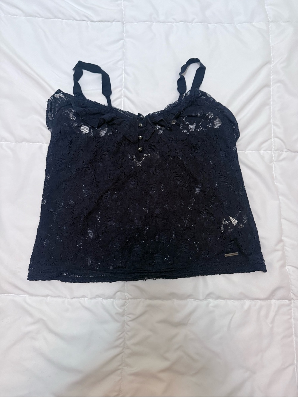 Abercrombie & Fitch Navy Lace Camisole